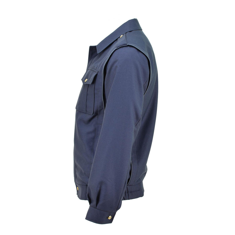 Echte tschechische Militär-Bluse, blaue Jacke mit goldenen Knöpfen, lässiger Armee-Blouson, NEU