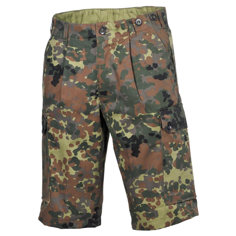 MFH Marke Army Style Shorts Bermuda Flecktarn Camouflage robuste Ripstop Uniform NEU