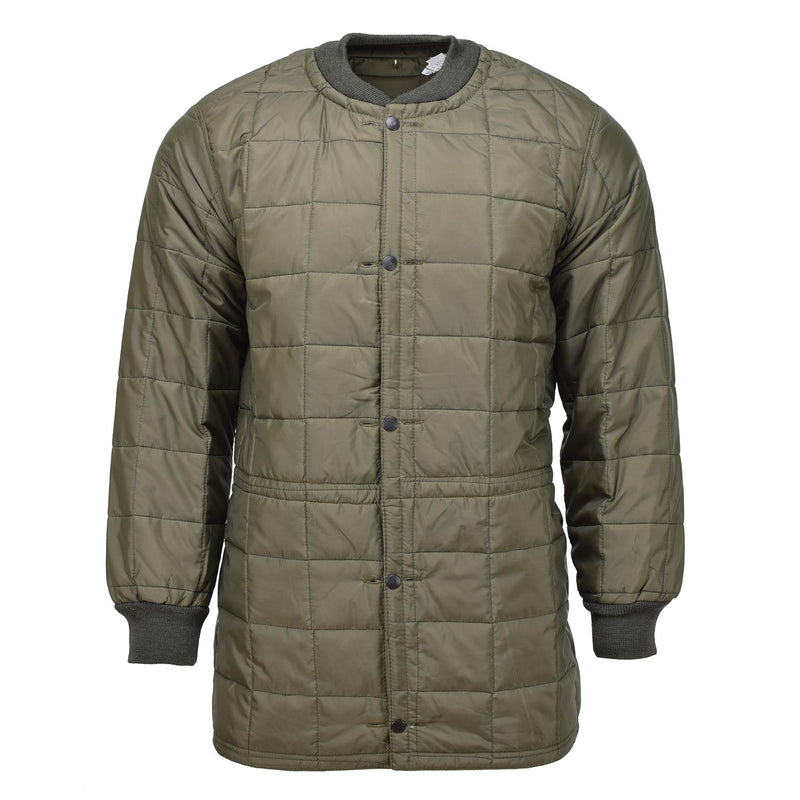 Original italienischer Militärparka, herausnehmbare gesteppte Feldjacke, oliv NEU