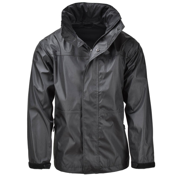 Mil-Tec Brand Regenjacke Schwarz wasserdicht Herren Regenbekleidung wasserabweisend Herren