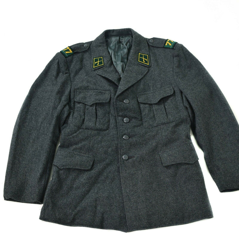 Echte Schweizer Armee Wolljacke Schweizer Militärausgabe Überschussuniform grau