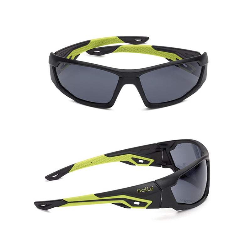 Bolle MERCURO Tactical Brille, grün-schwarzer Rahmen, polarisierte Gläser, UV-Schutz