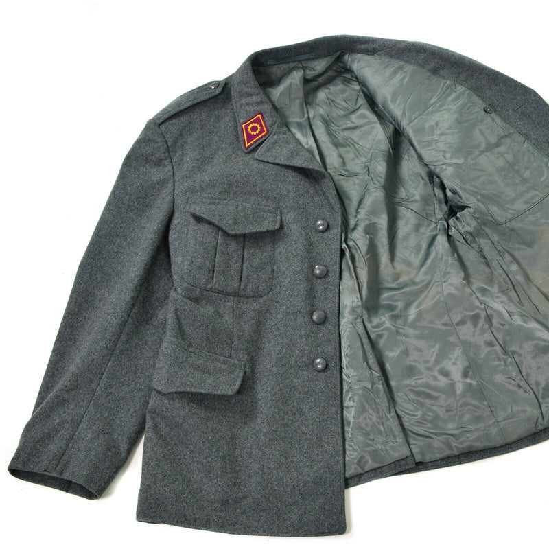 Echte Schweizer Armee Wolljacke Schweizer Militärausgabe Überschussuniform grau