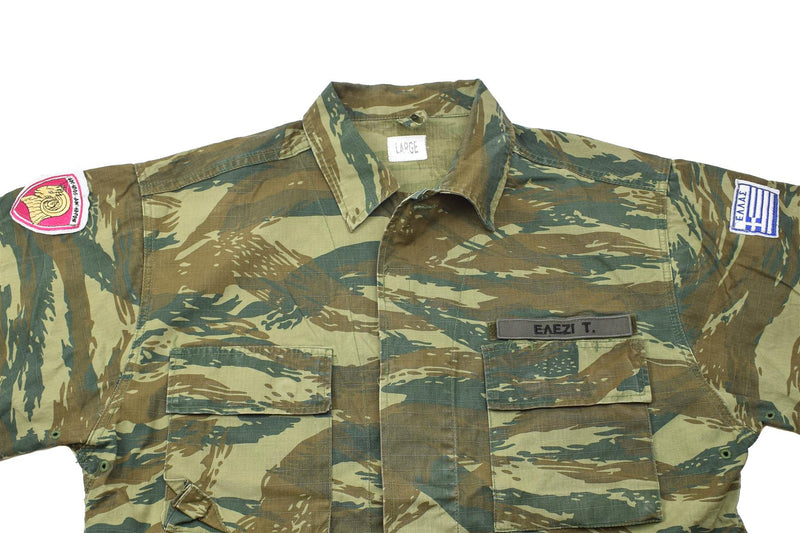 Original griechische Militär Feld BDU Jacke Eidechsentarnung griechische Armee Hemden