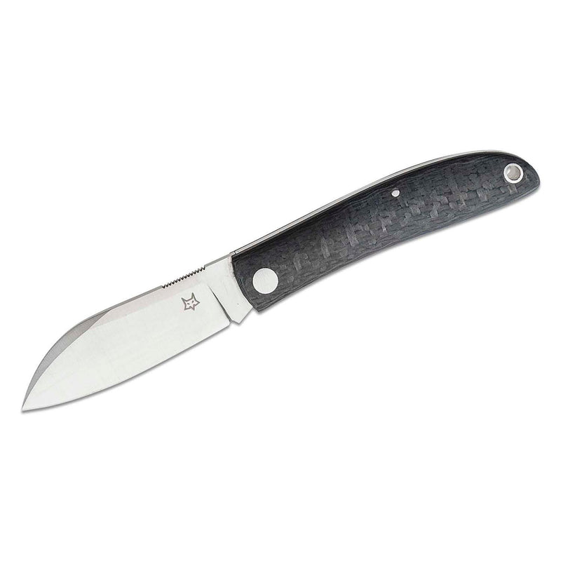 Fox Knives LIVRI Taschenmesser klappbar Sheepsfoot Form 61 HRC M390 Stahl Carbon