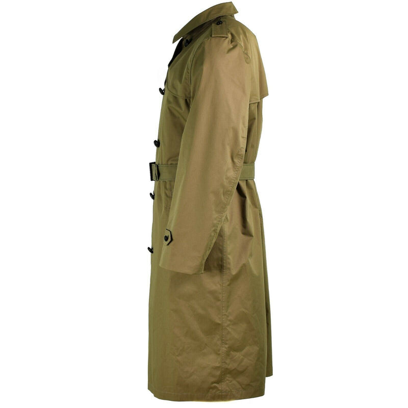 Echter Mantel der niederländischen Armee, Khaki, langer Offiziers-Trenchcoat mit Futter, NEU