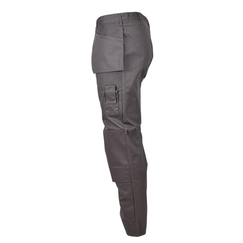 Original belgische Armee Cargohose Arbeitshose verstärkte Knie extra Taschen grau NEU