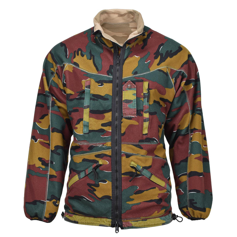 Original belgische Armee Fleecejacke, wendbarer Windstopper BDU Jigsaw Pullover