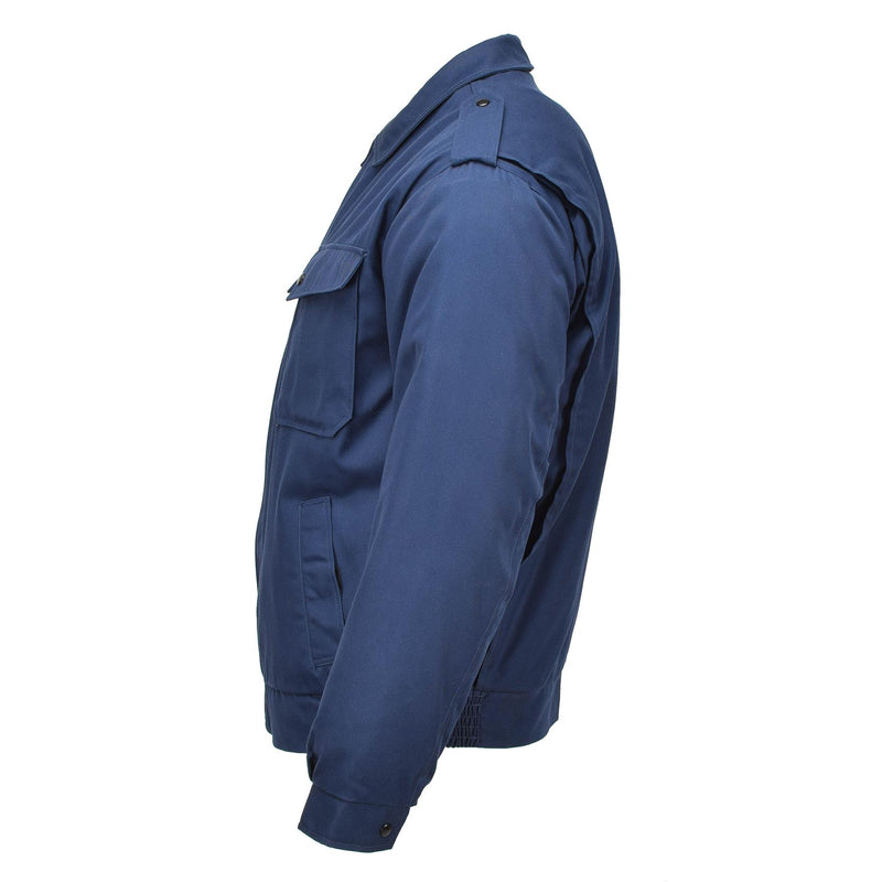 Original niederländische Militärjacke mit herausnehmbarem Steppfutter, blau, Niederlande-Überschuss