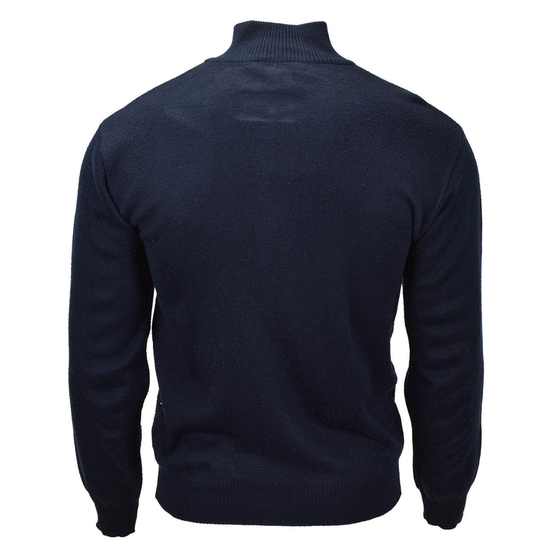 Original italienischer Pullover für den Rettungsdienst, blauer Woll-Weste