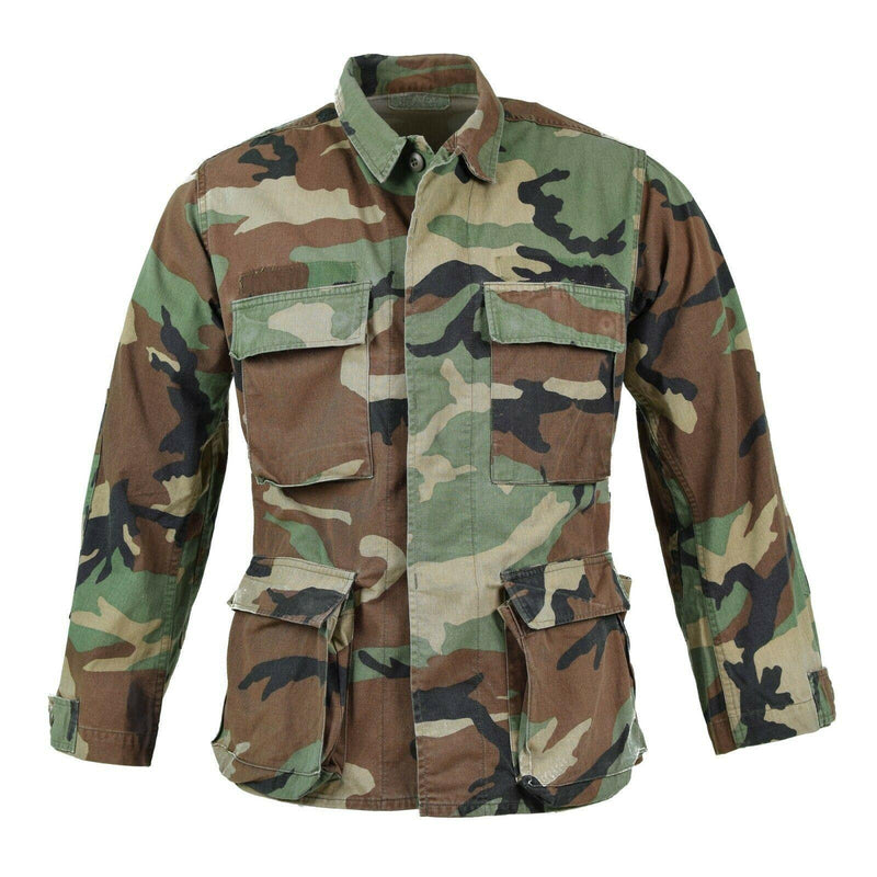 Original US Militärjacke Ripstop Woodland Camouflage BDU Truppenhemd