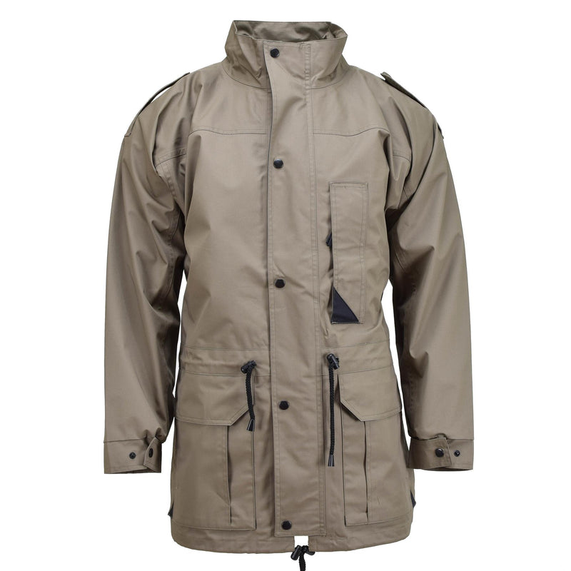 Original niederländischer Militärparka mit Futter, warme Offiziersjacke, lange Khaki-Jacke, Überschuss