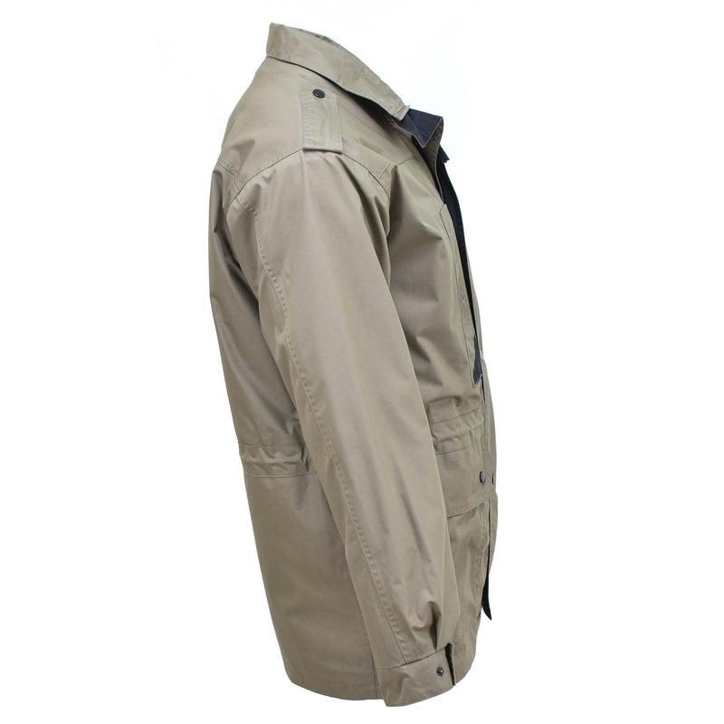 Echter Parka der niederländischen Armee mit Futter, Offiziersmantel, Jacke, Khaki, geknöpfte Taschen