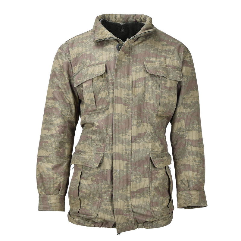 Original türkische Militär-Fallschirmjäger-Jacke Parka Camouflage Ripstop gefüttert Armee