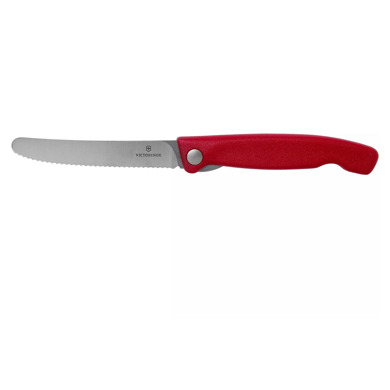 Victorinox Swiss Classic Schälmesser, klappbar, Klinge aus rostfreiem Stahl, rot