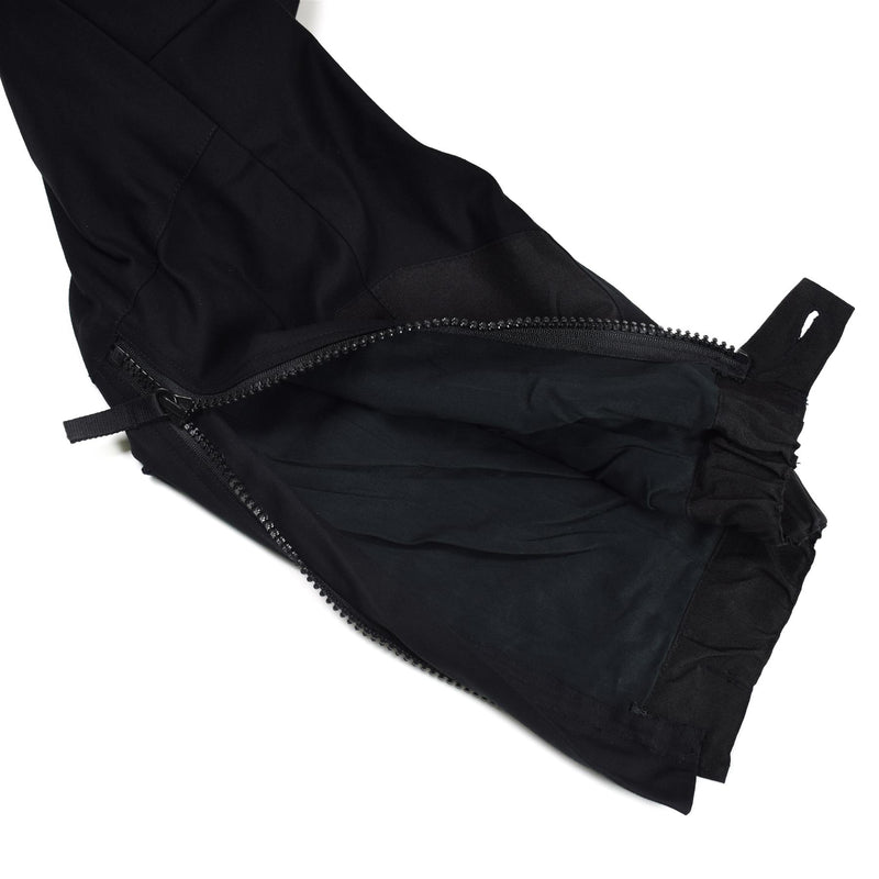 Original schwedische Thermo-Tankhose M90, schwarz, BDU-Hose mit Hosenträgern, Overall NEU