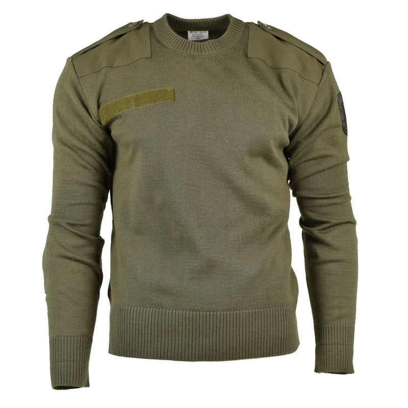 Original Österreichisches Bundesheer Pullover Kommando Olive OD Wollpullover NEU