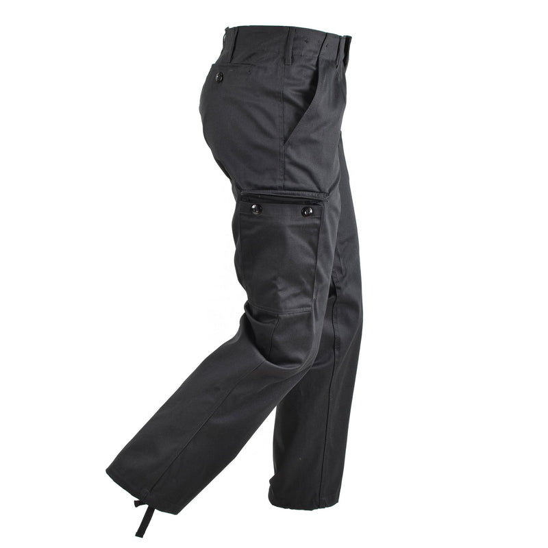 Deutsche Moleskinhose im Militärstil strapazierfähige schwarze Kampfuniformhose NEU