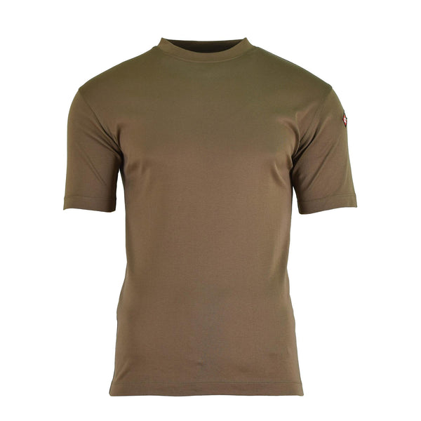 Original Schweizer Armee T-Shirts Khaki schnell trocknend atmungsaktiv Sportbekleidung Shirt Überschuss