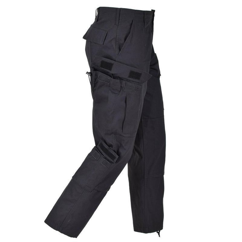 Schwarze Cargohose im US Army-Stil der Marke Mil-Tec, Kampfuniform, Ripstop-Hose