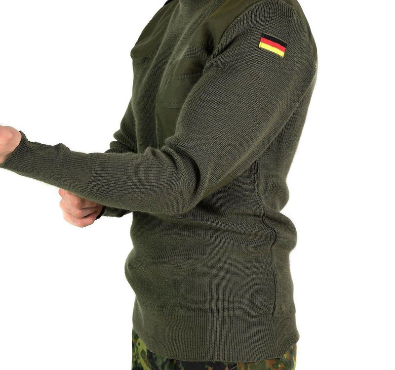 Original Deutscher Armee Pullover Kommando Pullover Grün Oliv Pullover Wolle NEU