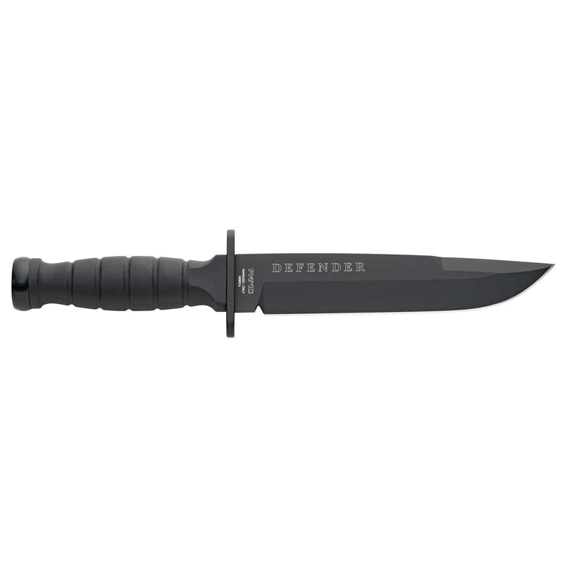 Fox Knives Brand FX-689 Defender feststehendes Messer, taktische Clip-Point-Klinge, Schwarz