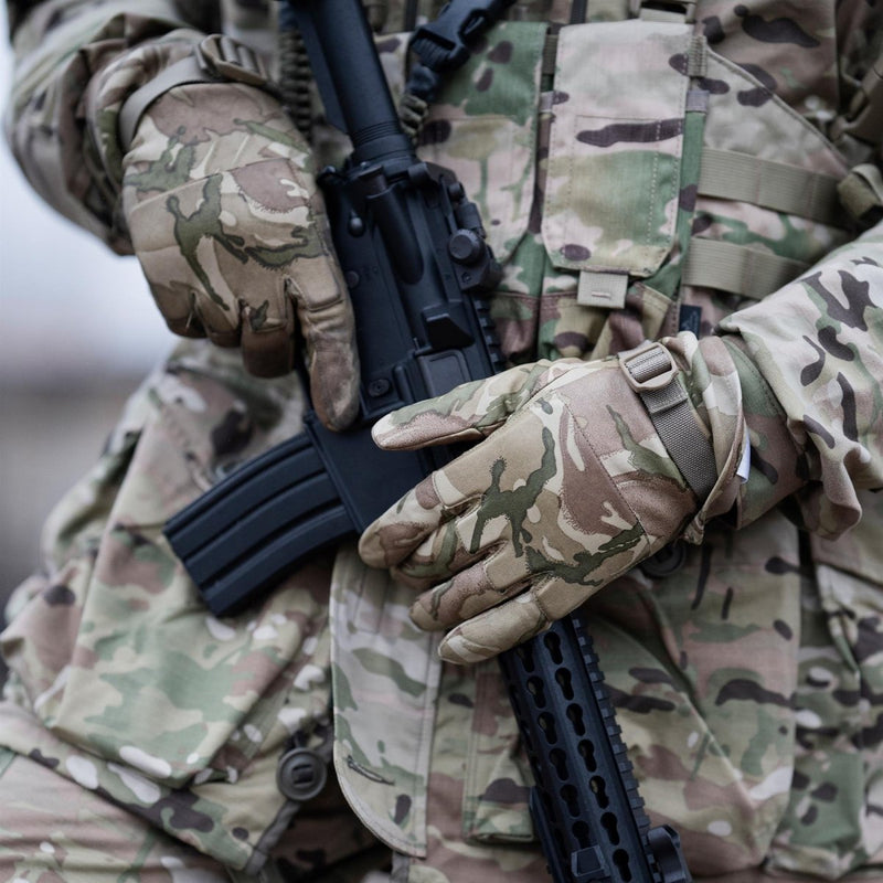 Echte britische militärische taktische Lederhandschuhe, leichter MTP-Handschutz