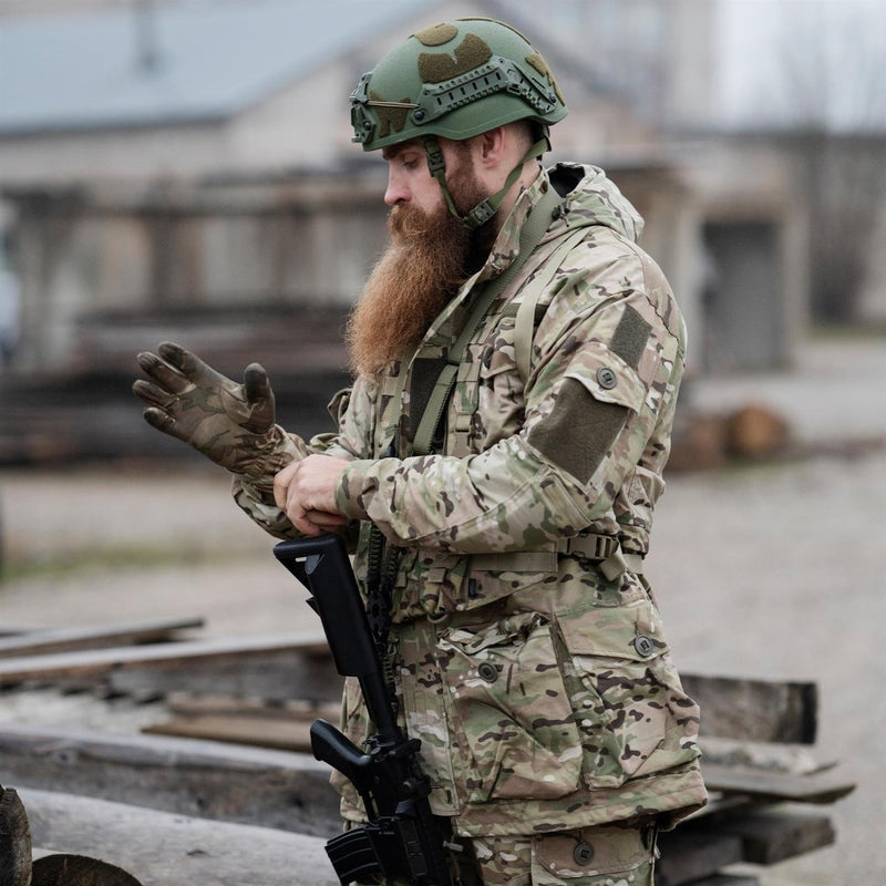 Echte britische militärische taktische Lederhandschuhe, leichter MTP-Handschutz