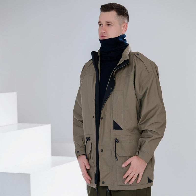 Original niederländische Armee Parka mit Futter olivgrün Mantel Herren Offiziersjacke Khaki NEU