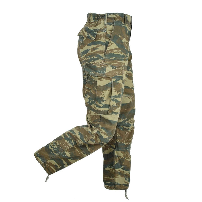 Echte BDU-Hose der griechischen Armee, Eidechsen-Camouflage, Ripstop, griechische Militär-Überschusshose