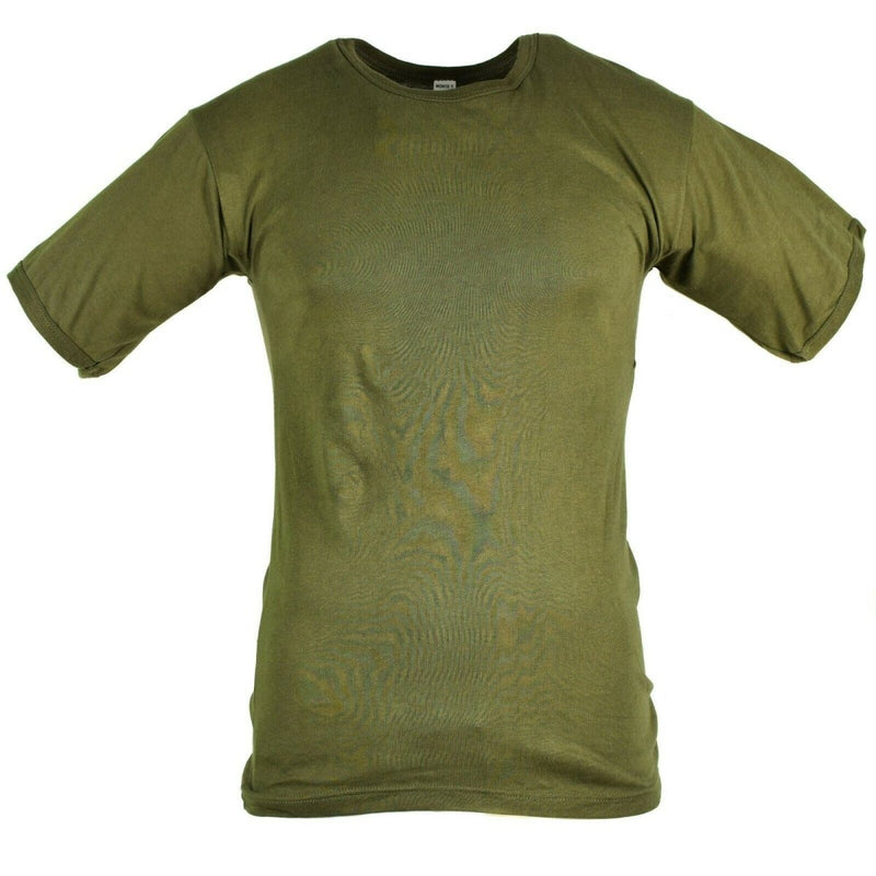 Original italienisches Armee-T-Shirt, kurze Ärmel, leicht, atmungsaktiv, Olivgrün