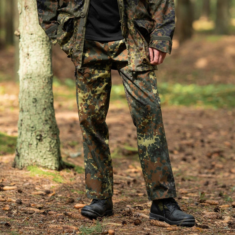 Deutsche Feld-Cargohose im Militärstil Flecktarn Camouflage Kampfhose Armee ACU Hose