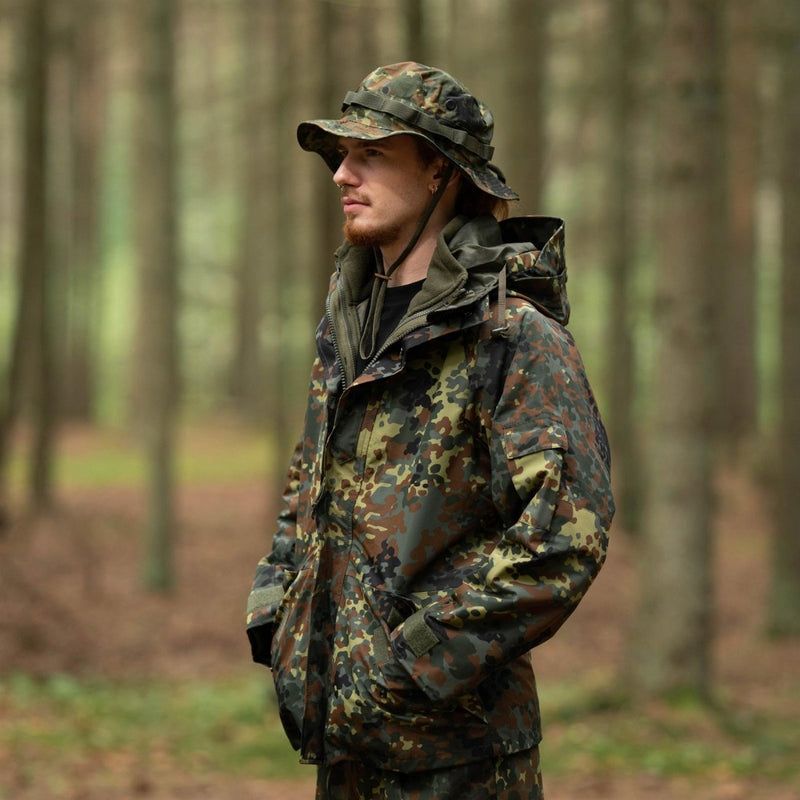 Mil-Tec Bundeswehr Parka mit GoreTex Futter, Camouflage, Flecktarn, wasserdichte Herrenjacke