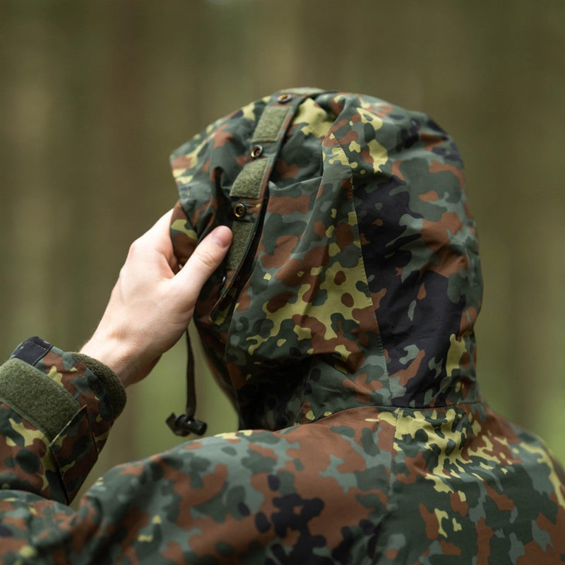 Mil-Tec Bundeswehr Parka mit GoreTex Futter, Camouflage, Flecktarn, wasserdichte Herrenjacke