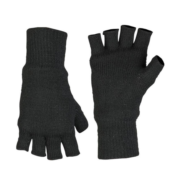 Mil-Tec Handschuhe Herren Warm Fingerlos THINSULATE™ Futter Schwarz Taktische Winterausrüstung