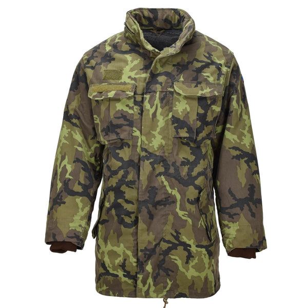 Original tschechische Militärjacke im Parka-Stil, Futter aus Kunstpelz, M95 Camouflage