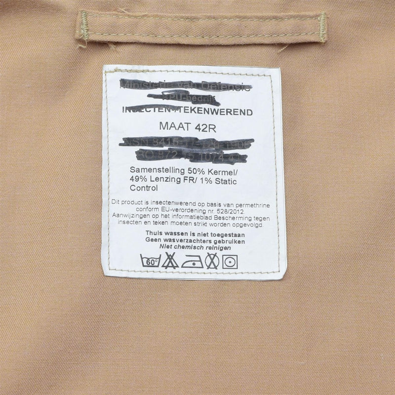 Original niederländischer Militäroverall Khaki Flugpilotenoverall Meta-Aramid NEU