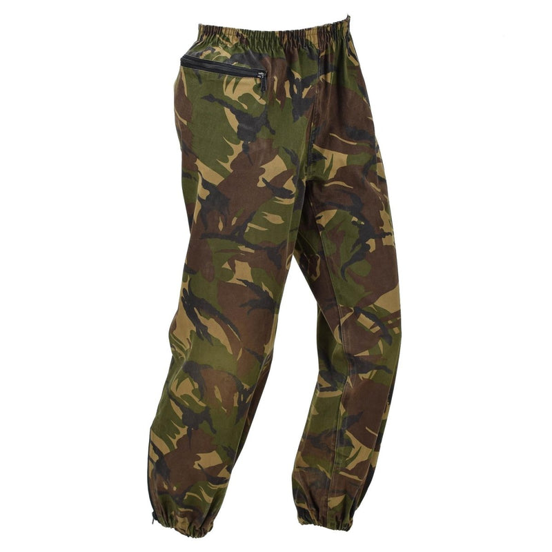 Original niederländische Militär-Wasserdichte Hose mit elastischem Bund DPM Woodland Camo