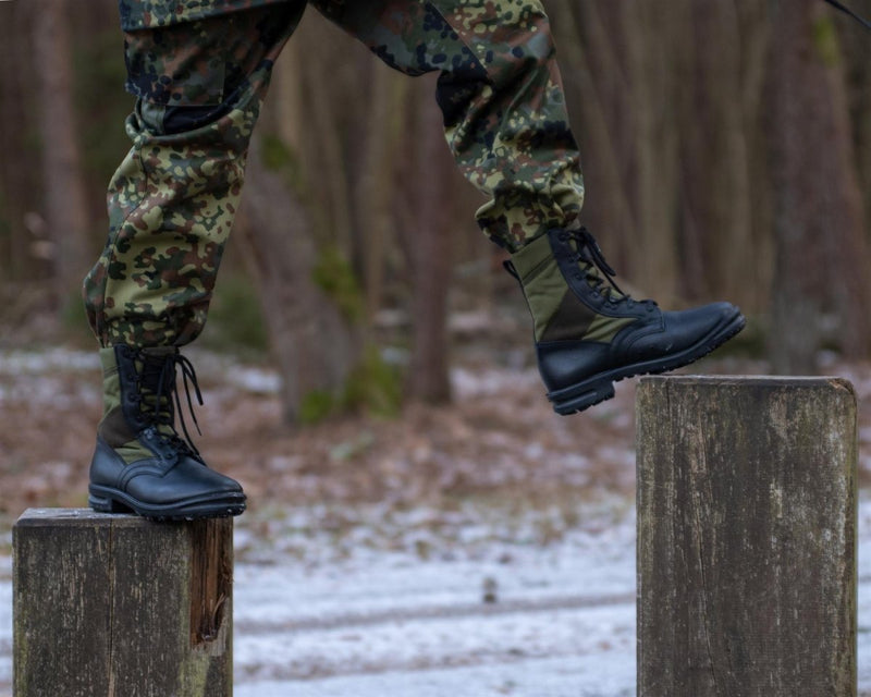 Original Bundeswehr Tropenstiefel BALTES schwarz/olivgrün Militär Überschuss NEU