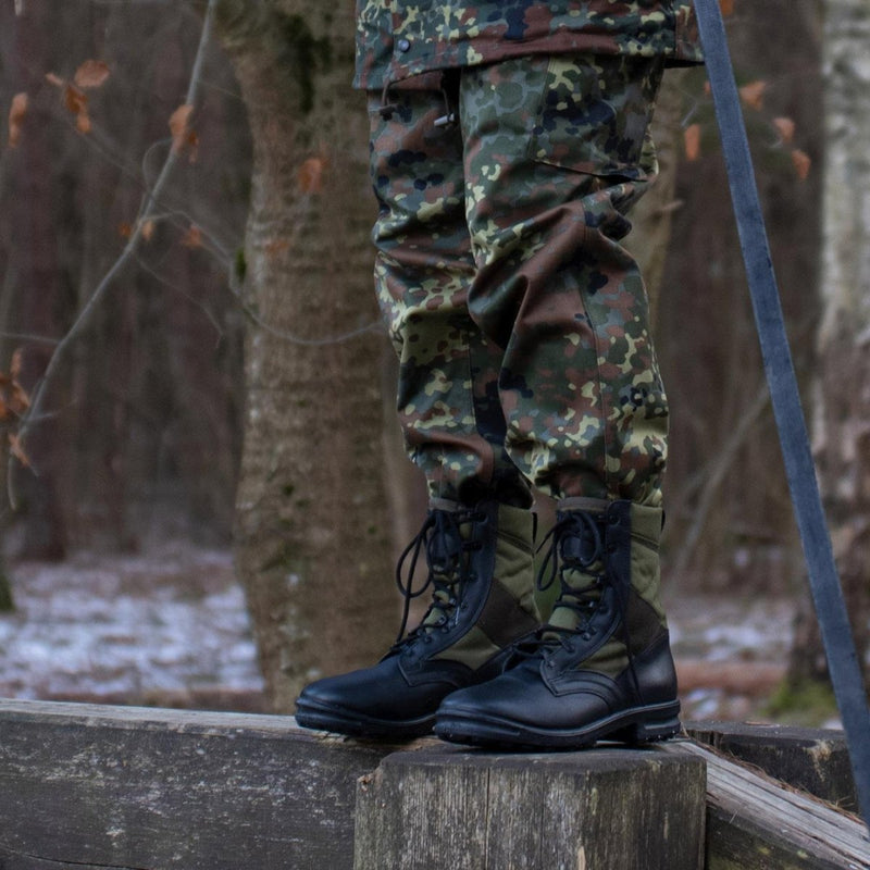 Original Bundeswehr Tropenstiefel BALTES schwarz/olivgrün Militär Überschuss NEU