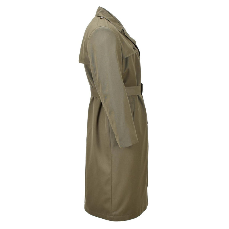 Original italienischer Militär Trenchcoat für Damen oliv lang mit Gürtelfutter Army NEU