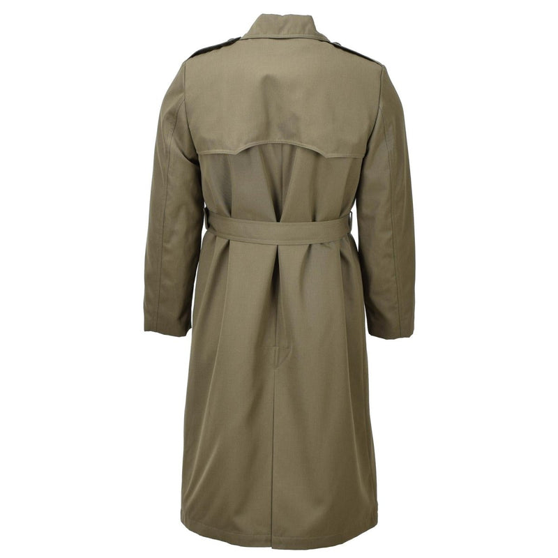 Original italienischer Militär Trenchcoat für Damen oliv lang mit Gürtelfutter Army NEU