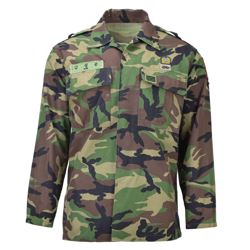 Original Südkoreanische militärische taktische Shirts M90 woodland camo