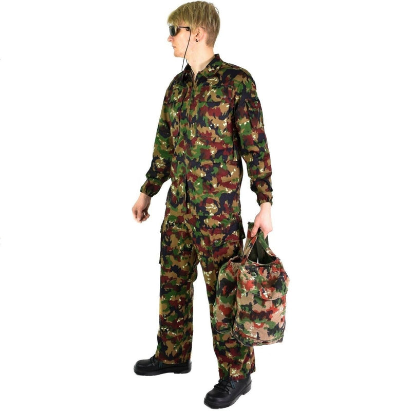 Original Schweizer Armee Hose M83 Kampf Alpenflage Camo Feldhose NEU