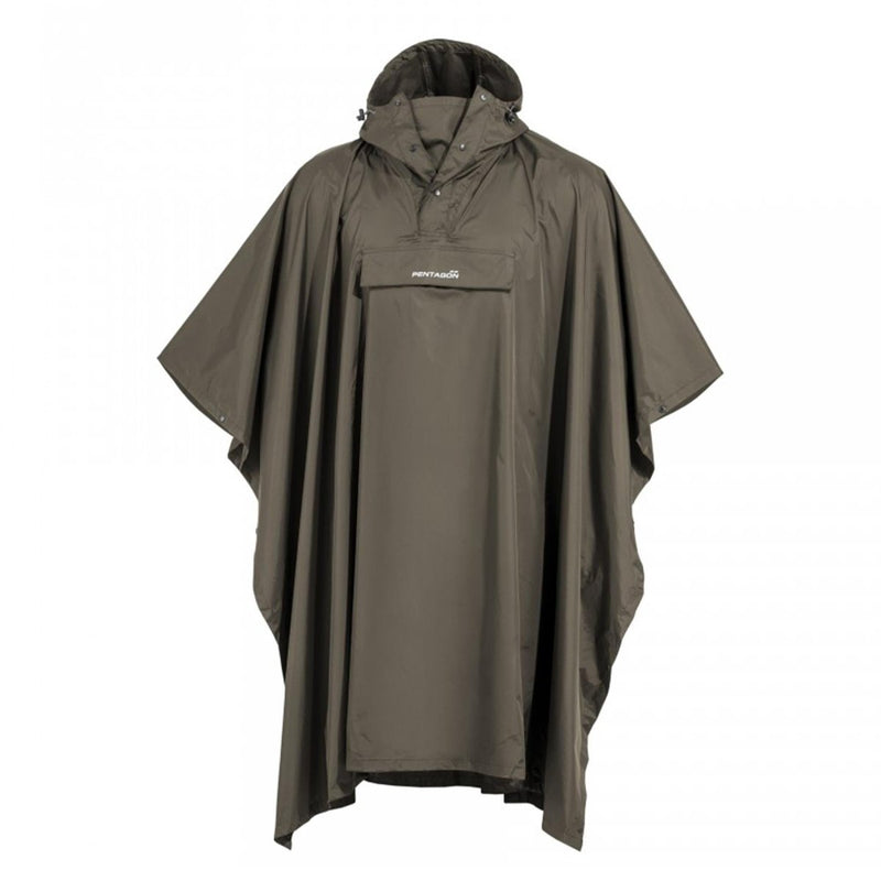 PENTAGON Cloudburst Packbarer Poncho Wasserdicht Atmungsaktiv Reflektierende Details