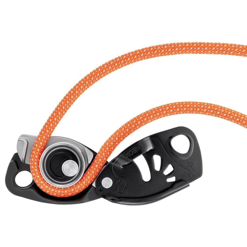 PETZL NEOX Sicherungsgerät Unterstützte Bremskontrolle Top Rope Klettern Schwarz