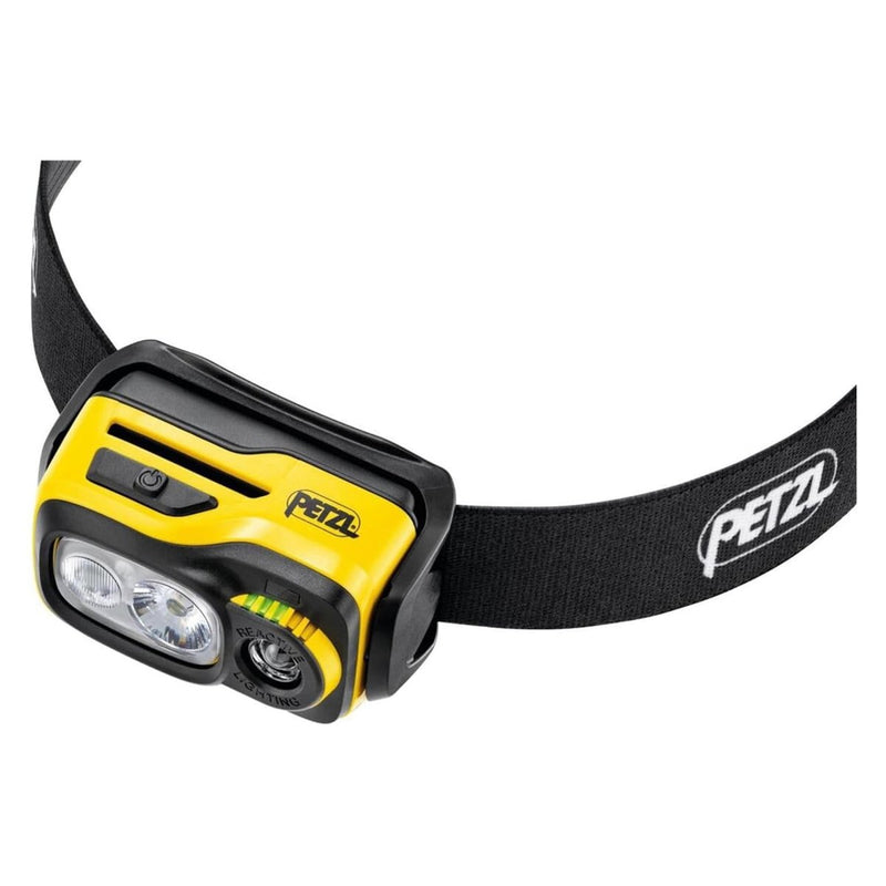 PETZL Swift RL Kopf-Taschenlampe, 1100 Lumen, wiederaufladbar, wasserabweisend, gelb