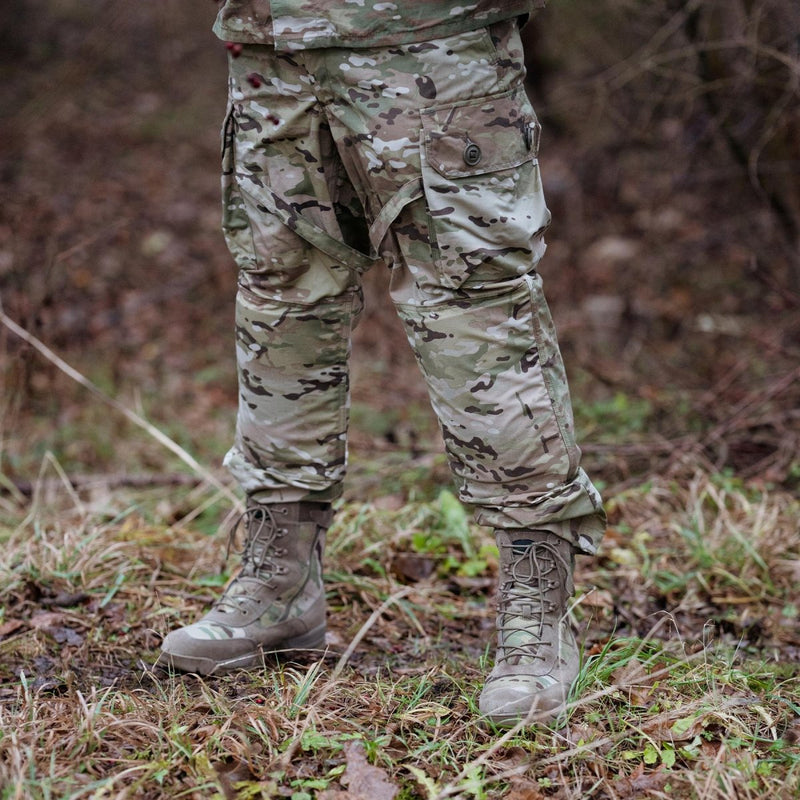 Teesar TACTICAL MULTICAM Stiefel mit seitlichem Reißverschluss für die Jagd, Wandern, Trekking und den Dienst