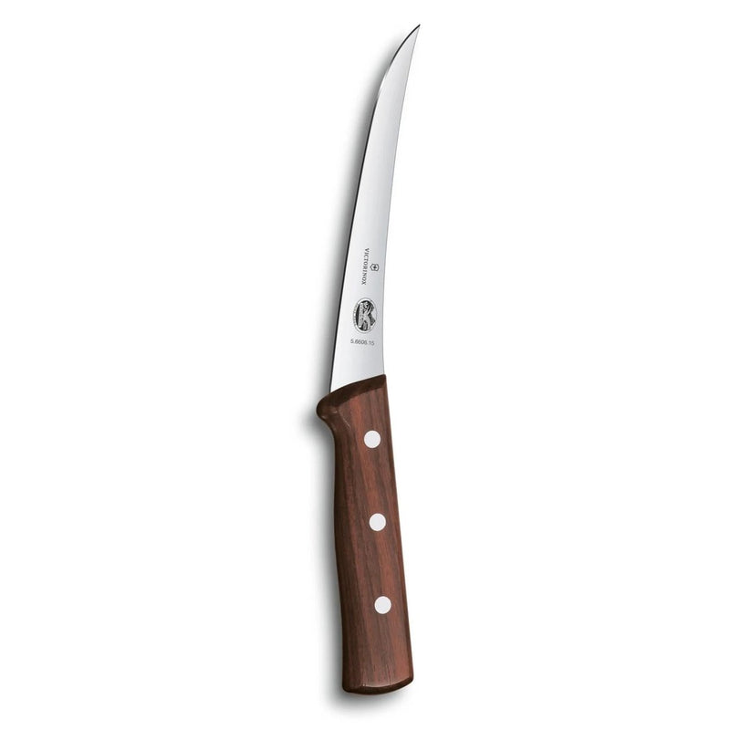 Victorinox Wood Collection Feststehendes Ausbeinmesser, gerade Klinge aus rostfreiem Stahl