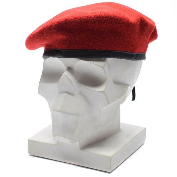 german military red wool beret